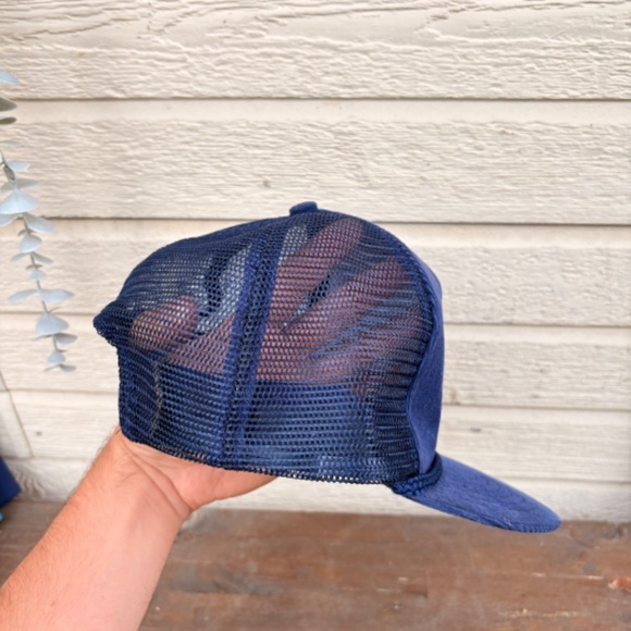 Vintage Corduroy trucker hat mesh rope blue St-Valentin CAB snapback - Picture 3 of 5